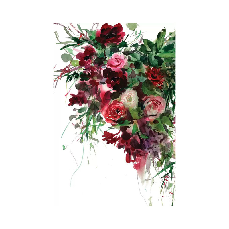 Burgundy by Gosia Gregorczyk - Wrapped Canvas Gallery-Wrapped Canvas Giclée, 101.6 cm H x 66.04 cm W x 1.91 cm D