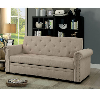 Full / Double 77'' Upholstered Convertible Sofa