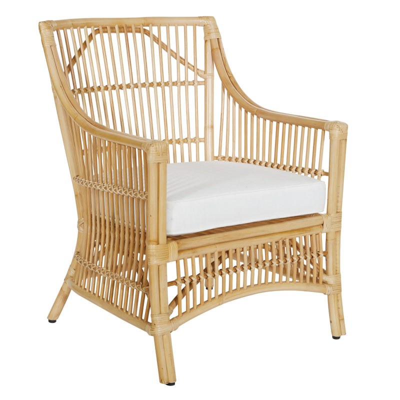 Fauteuil de 25,5 po de large Darian, Brun naturel