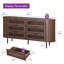 Commode cannelée à 6 tiroirs, commode moderne à profil incurvé-1282941302