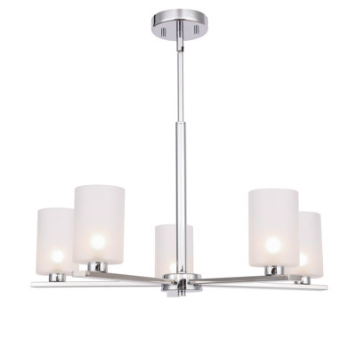 Lustre classique à 5 lumières avec abat-jour Vitya
