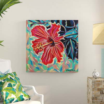« hawaii beauté ii », peinture sur toile tendue