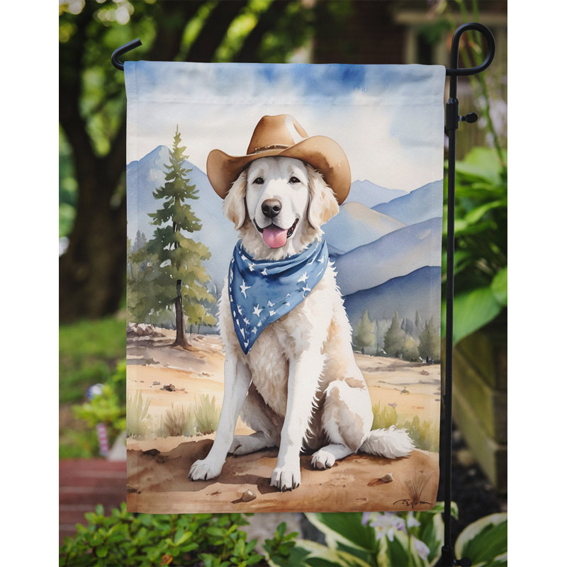 Drapeau Cowboy Welcome Garden, Kuvasz