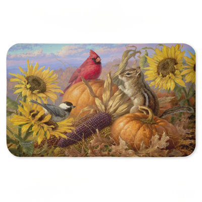 Tapis de sol anti-fatigue imprimé Bounteasant Harvest Happiness, design par Abraham Hunter