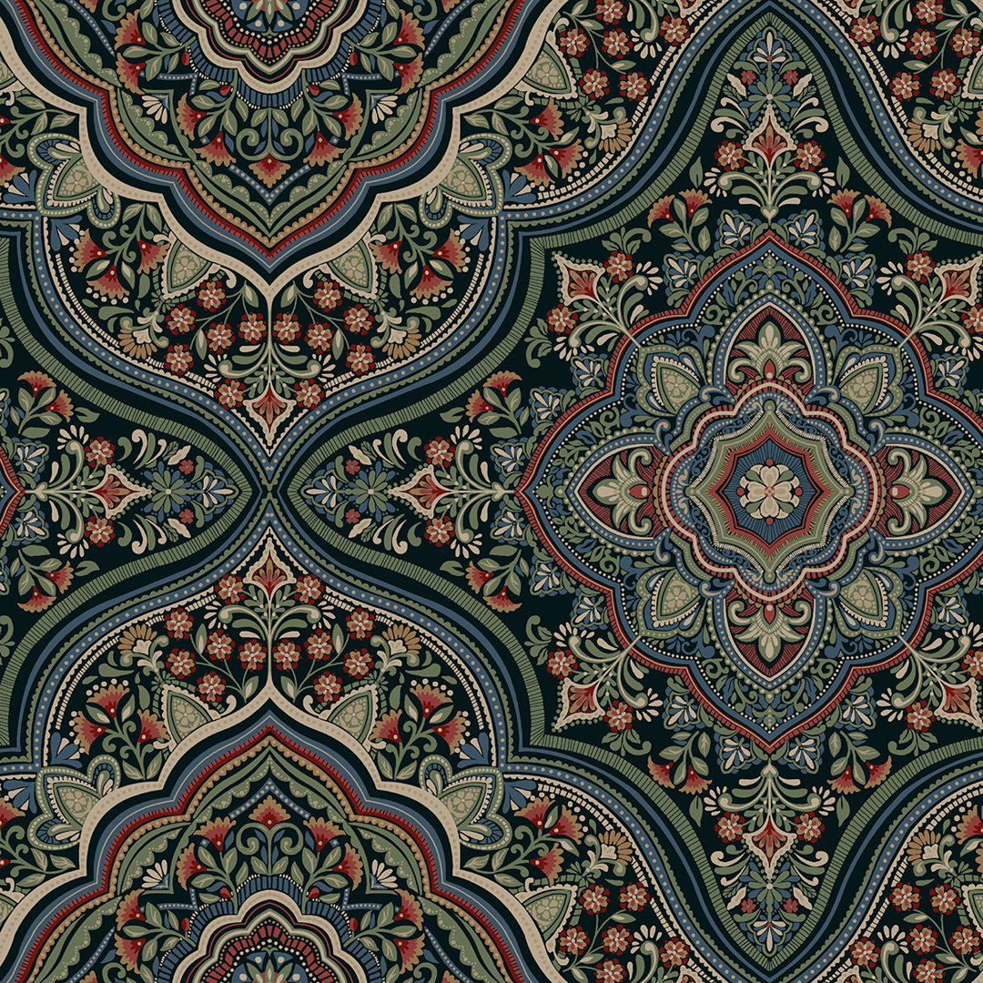 Finwith Floral Roll Bungalow Rose 