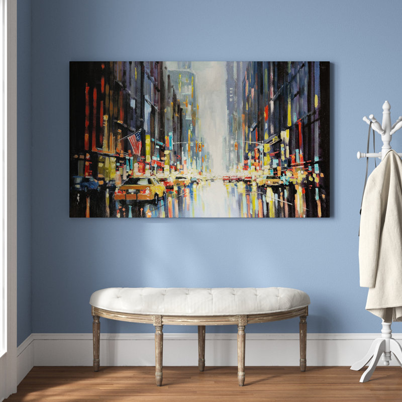 City Lights par - Peinture, Toile tendue, H 36 po x l 60 po x P 1,5 po