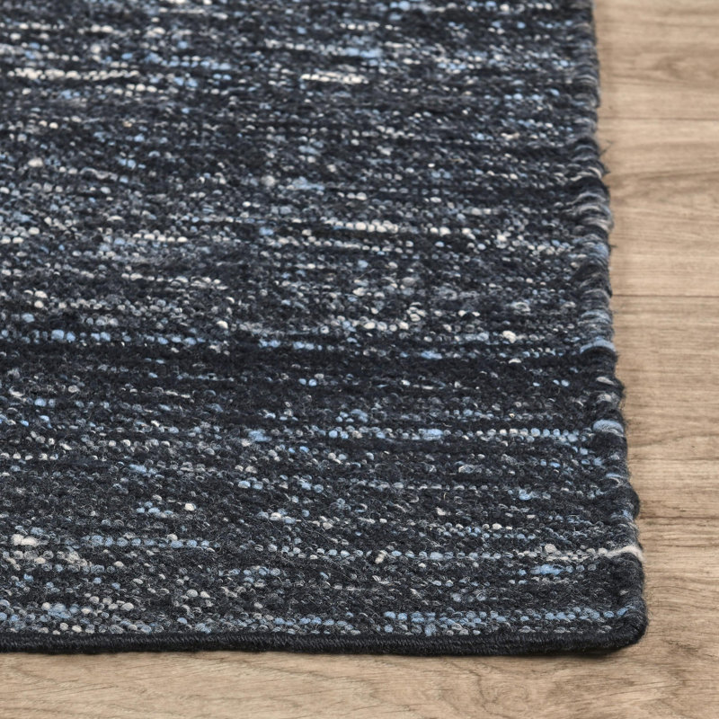 Tapis bleu foncé performance tissé à la main Havasu, Rectangulaire 2 pi x 3 pi