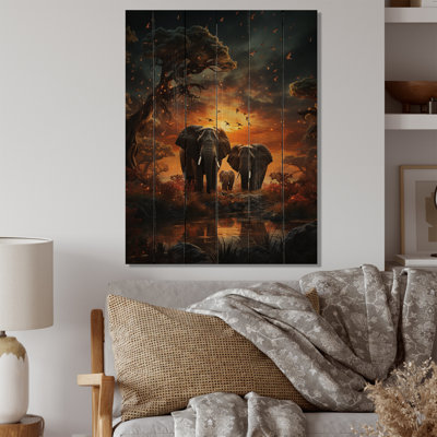 Safari céleste africain Ceilean III sur bois