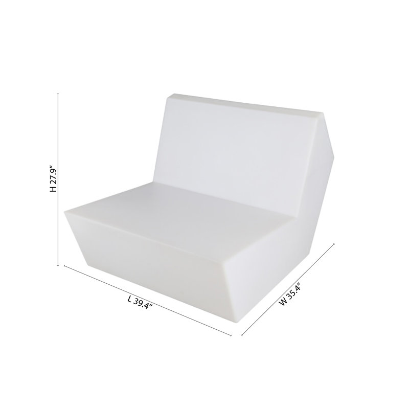 Fauteuil à DEL blanc mat