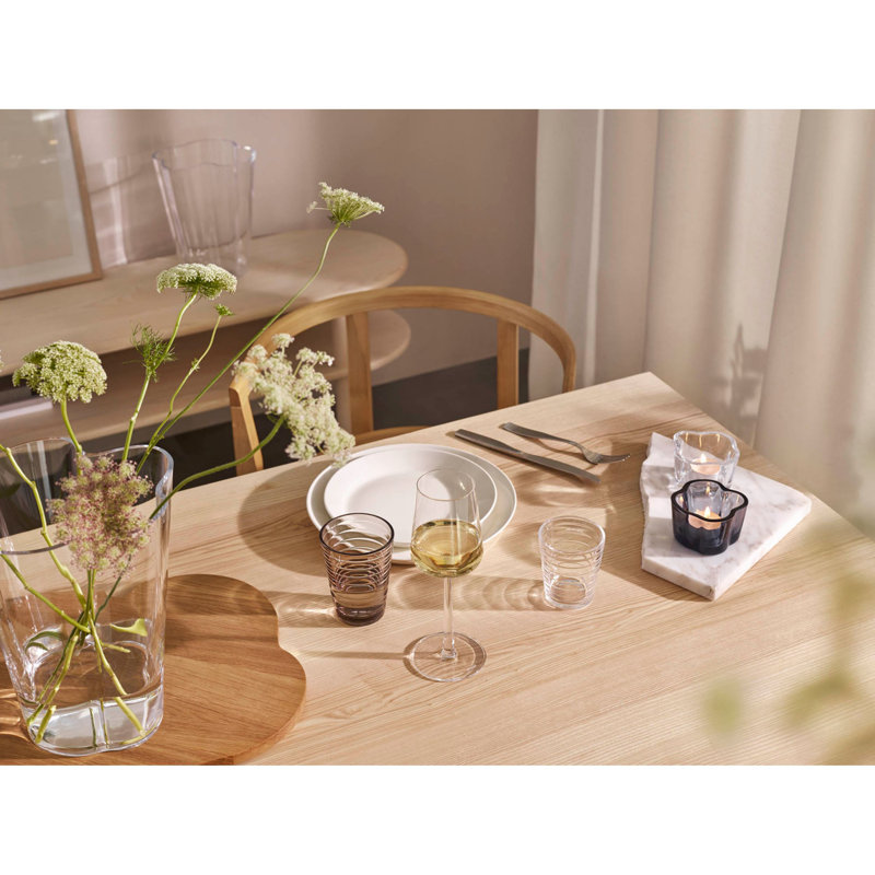 Aalto Indoor / Outdoor Glass Table Vase, Clear, 10.63" H x 8.43" W x 8.43" D