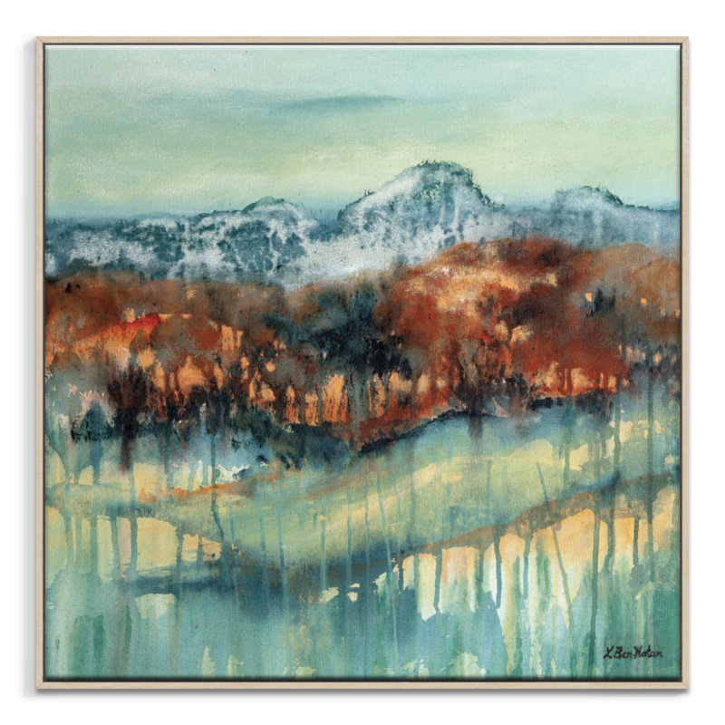 Mountain Secret by Lydia Ben-Natan - Print on Canvas, Timber, 41cm H x 41cm W