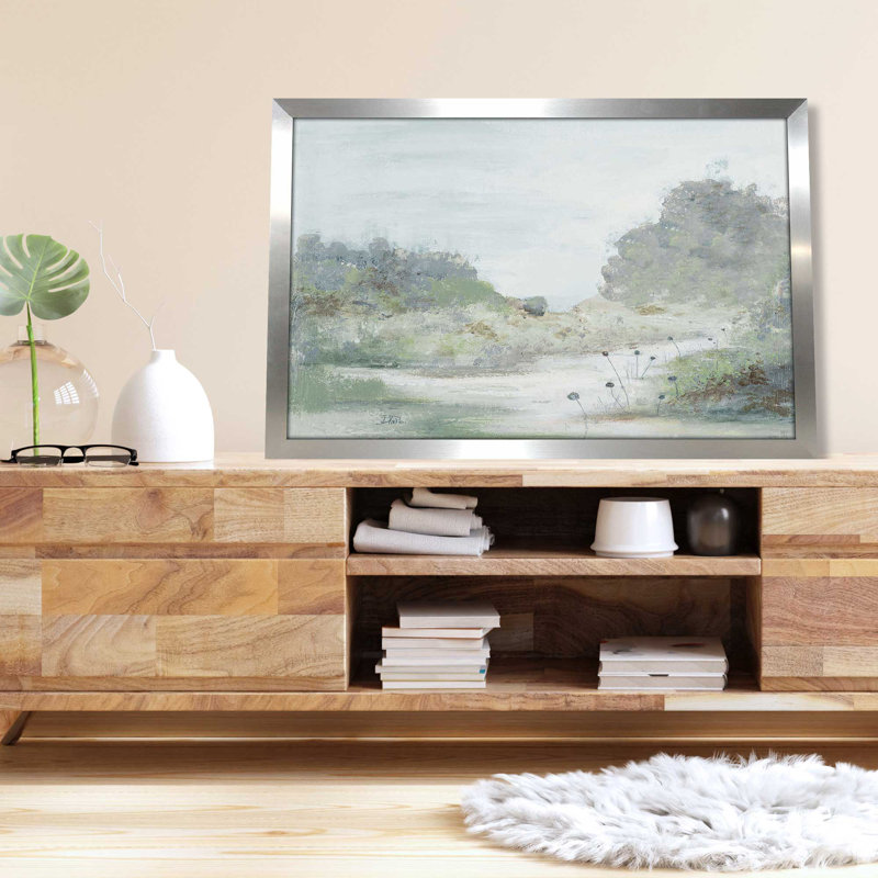 The Old Home - Peinture, L 49,5 po x H 33,5 po, Encadrement argenté