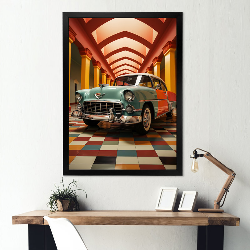«Pimp My Ride Retro Car», reproduction sur toile, H 32 po x l 24 po x P 1 po, Cadre simple noir