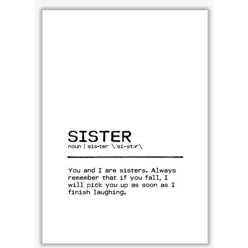 Sister Fall - Print, No Frame, 85 cm H x 60 cm W x 1 cm D