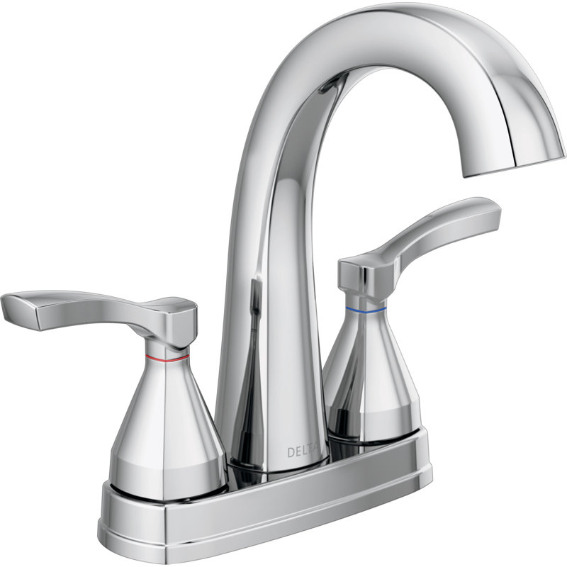 Stryke Centerset Bathroom Faucet with Drain Assembly and DIAMOND™ Seal Technology, Chrome, Lever Handle