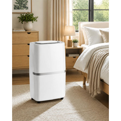50 Pint Dehumidifier with 5.5L Tank, Continuous Drain Hose, 24H Timer, Auto Swing & Washable Filter for Basement and Home Use