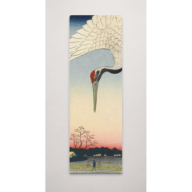 Art mural sur toile, province de Mikawa, Yatsuhashi (1853), L 24 po x H 72 po