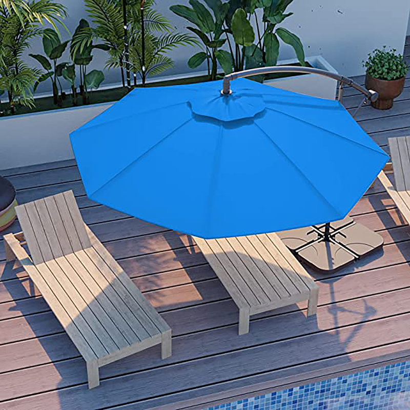 Parasol en porte-à-faux 10 pi Hawkinsville, Bleu