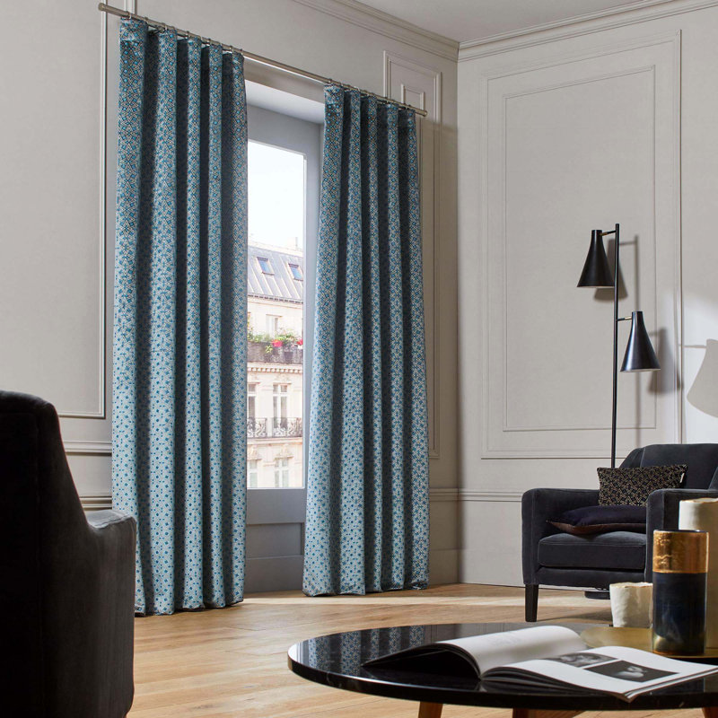 Oscar Room Darkening Curtain Single Panel, Width 138 x Drop 350cm