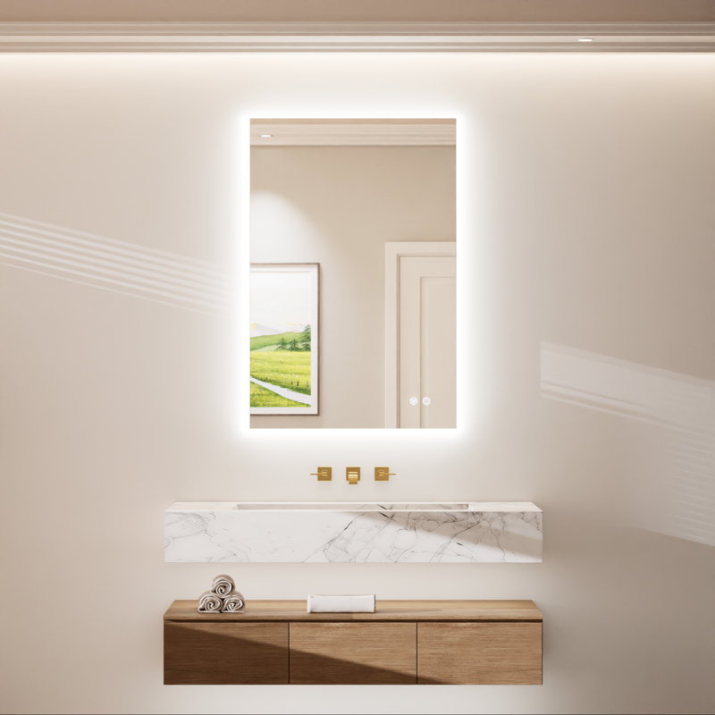 Armadale Backlit LED Anti-Fog Bathroom Mirror, 24" x 36"