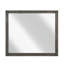 Miroir de coiffeuse Deena, cadre en bois gris brunâtre, 36 x 41