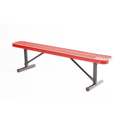 Banc COATEDOUTDOORFURNITURE, rouge, extensible, 1,83 m, sans dossier, portable