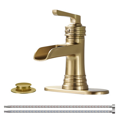 Single-hole Single-handle Bathroom Faucet With Drain Assembly