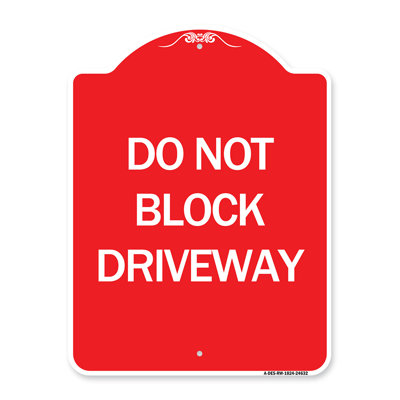 Enseigne Signmission Designer Series - Ne pas bloquer l'allée / 24632