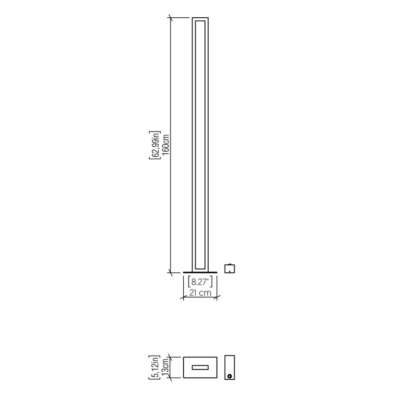 Frame LED Floor Lamp, Imbuia
