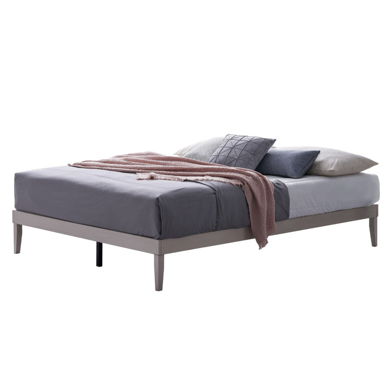 Artee Solid Wood Platform Bed, Queen, Brown