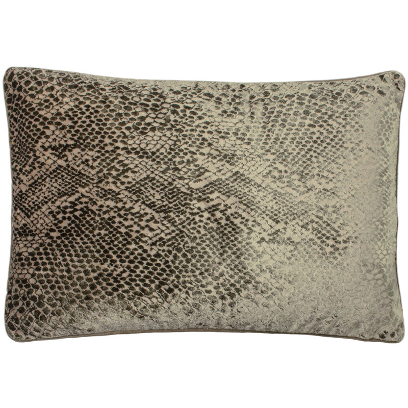 Fordland Animal Print Rectangular Throw Cushion, Champagne, Feathers