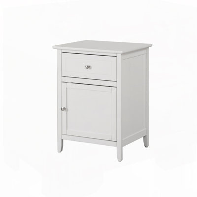 Modern Nightstand, Nightstand with 1 Drawer 1 Door