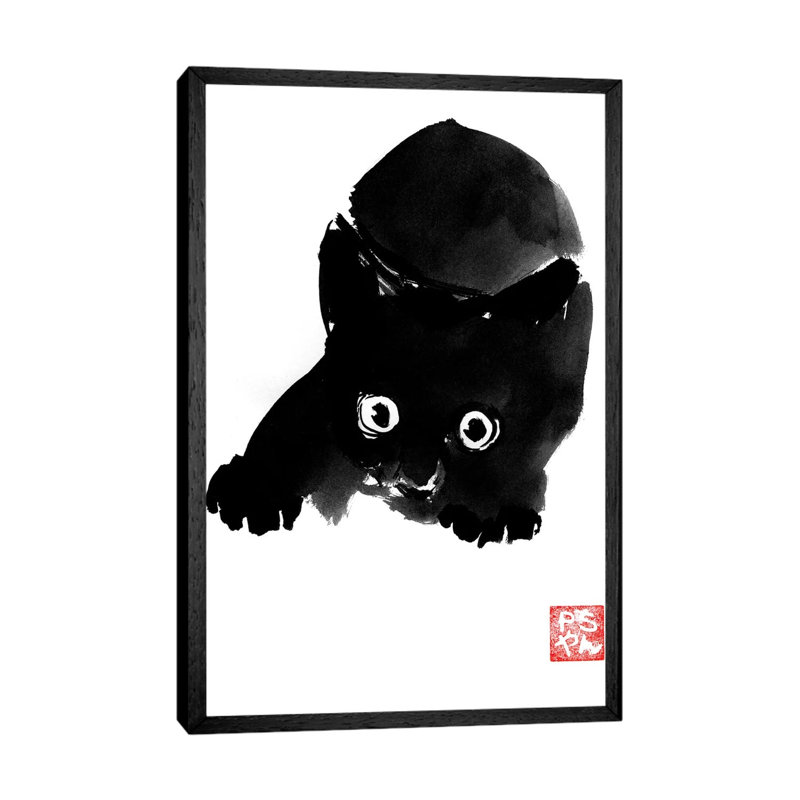 Fear by Péchane - Print on Canvas, Black Framed, 66.04 cm H x 45.72 cm W