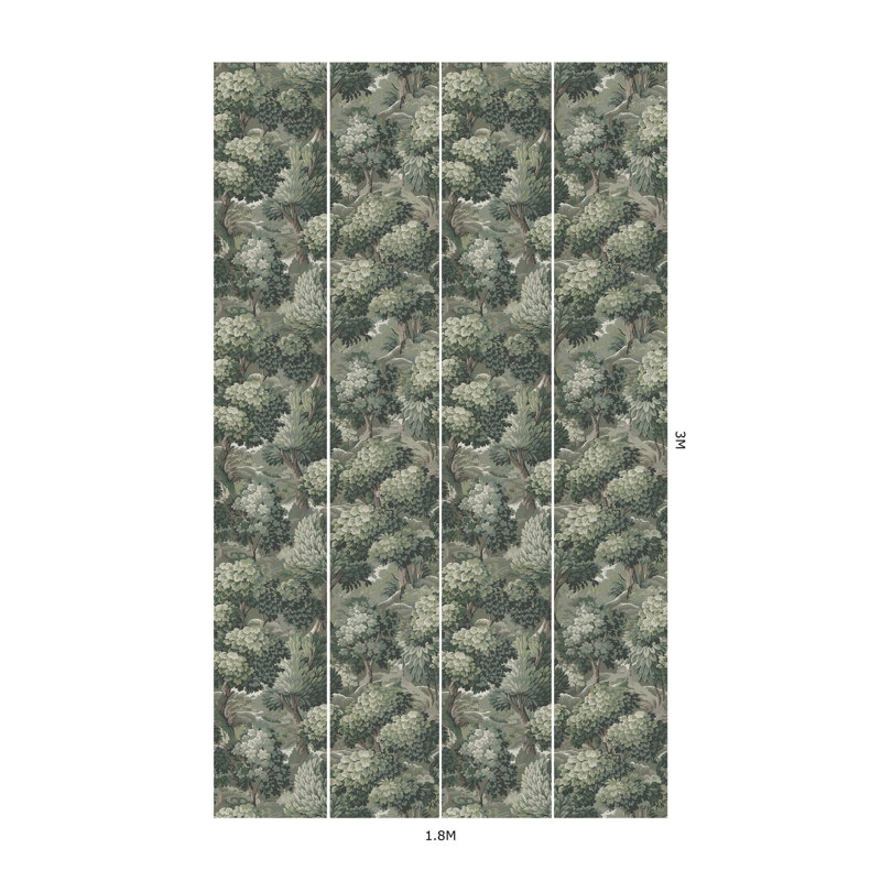 NEMOR Wallpaper - Verde 9'10" - full height wallpaper