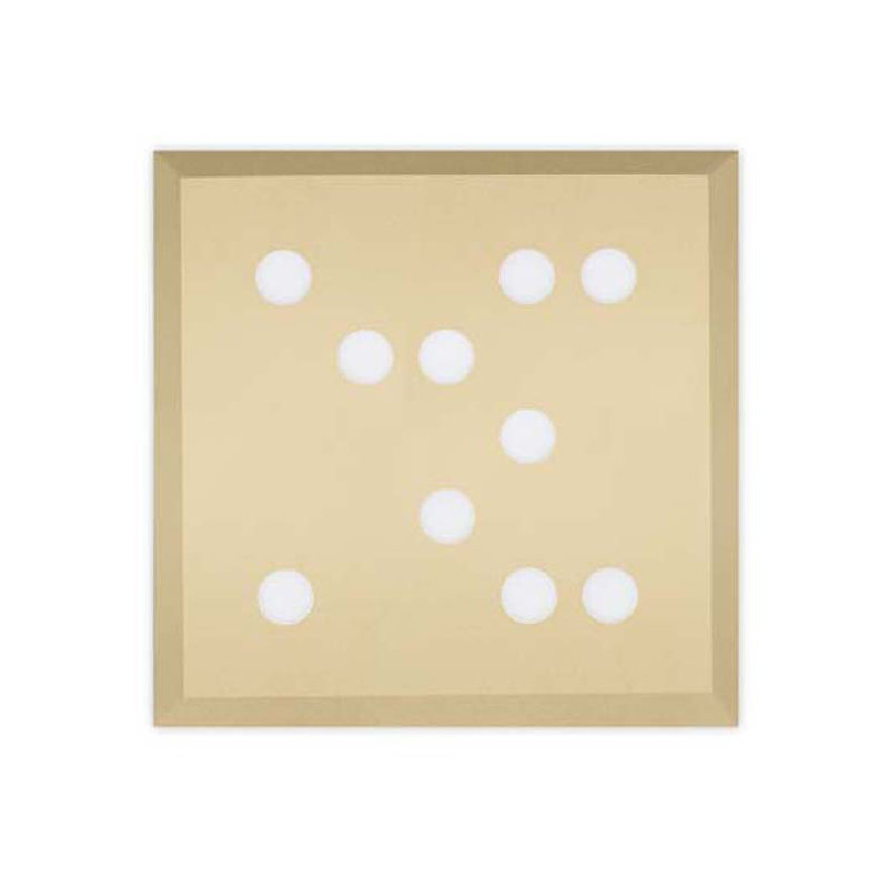 Gallaher Glass LED Flush Mount, Gold