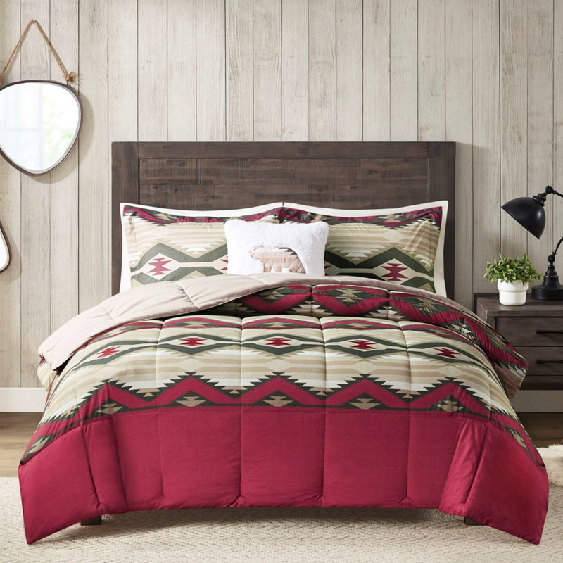Édredon très grand avec coussin décoratif - édredon 100% imprimé, 2 taies décoratives et housse décorative incluse