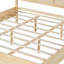 Structure de lit plateforme très grand en bois avec tête de lit à panneau classique, support de lattes en bois, aucun sommier requis, assemblage facile, naturel-1694815771-1694815772