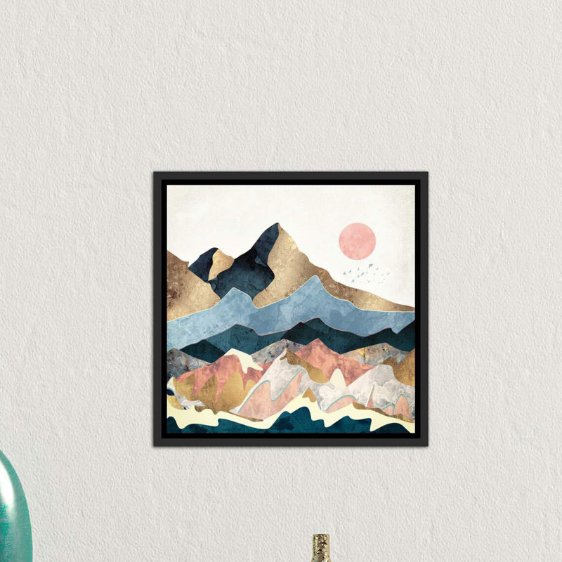 « golden peaks » par spacefrog designs-impression, Toile avec cadre noir, H 26 po x l 26 po x P 1,5 po