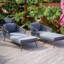 Melody Pair of Rope Sunloungers in Graphite
