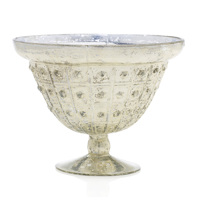 Handmade Glass Table Vase, 6" H x 8" W x 8" D
