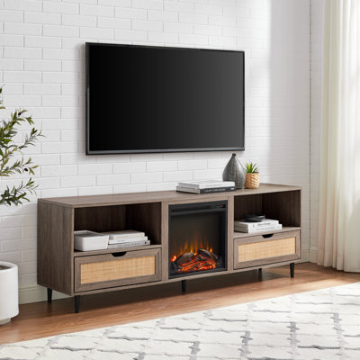 Denmark 70" TV Stand with Electric Fireplace