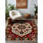 Albasa Collection Digital Print Cotton-Polyester Burgundy Colorful Moroccan Rug-1699123379