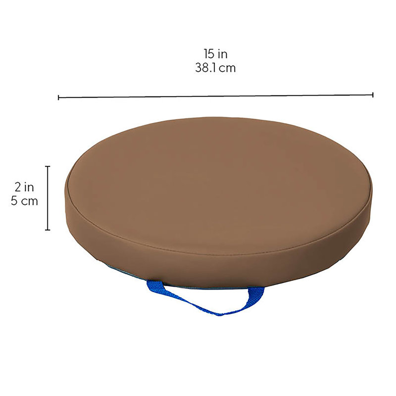 Coussins de plancher ronds 15 po SoftScape, 12 pièces, Ton de couleur terre