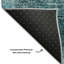 Tapis bleu sarcelle de qualité supérieure lavable à la machine Cerrito AMF557-103979832