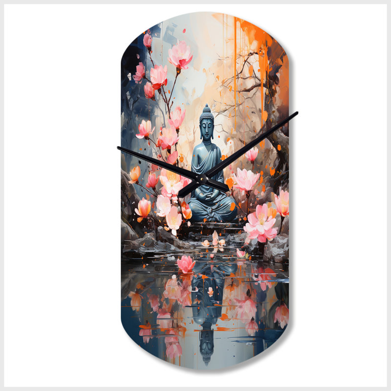 Horloge florale en métal de forme unique, FdhaMus, Grand