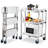 Portable Folding Service Cart, 3-tier Fold Up Rolling Cart,  Up To 330 Lbs Load Capacity,t For Office Home Warehouse