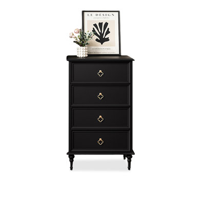 Black Solid Wood Rectangular Dressers & Chests