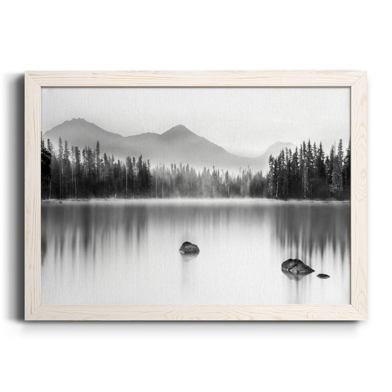 Mountain Reflection - Photographie de cadre photo sur toile, H 31 po x l 44 po x P 1 po, Blanc