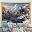 Paysage de montagne du temple bouddhiste de Chine - art mural Chine