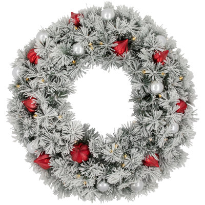 Faux Lighted Pine 30'' Wreath